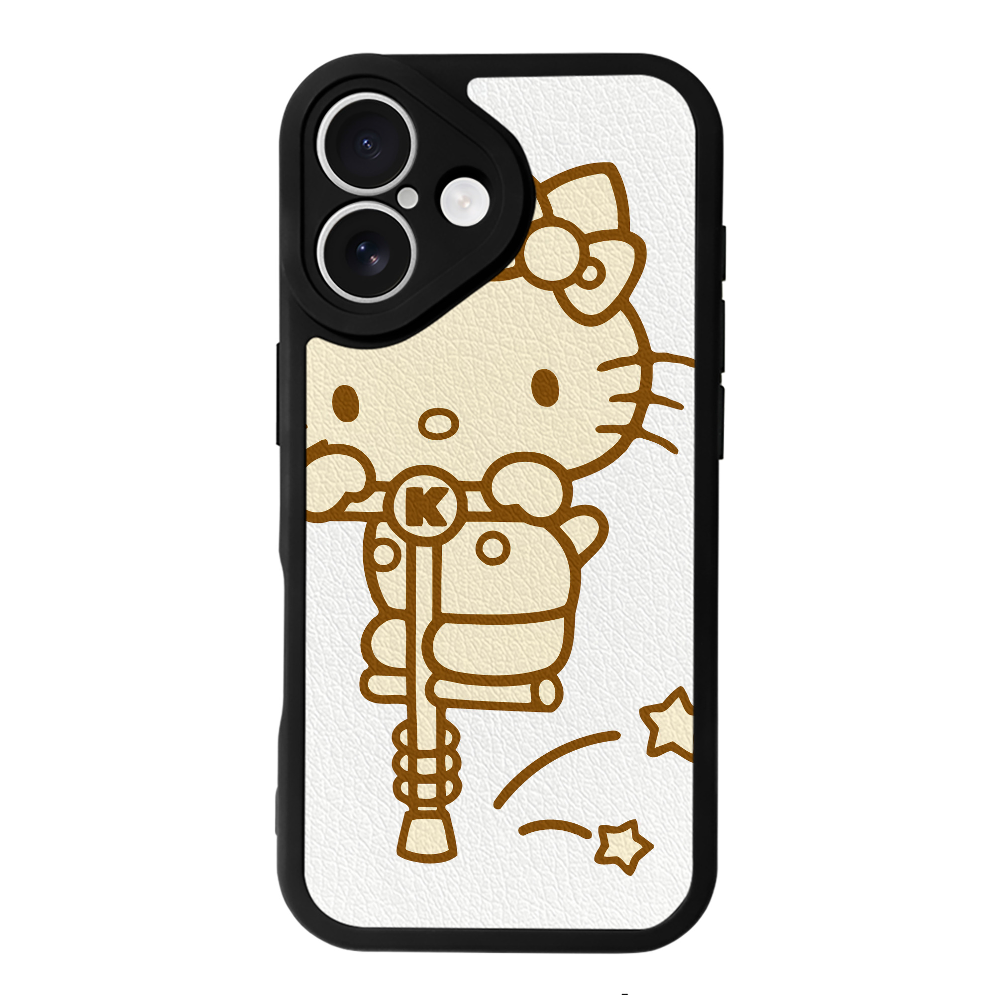 （画像用） Hello Kitty ハローキティ 【iPhone 16シリーズ対応】シリコンスマホケース（レザー調） 材質：シリコン